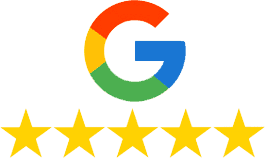 Google logo with 5 stars