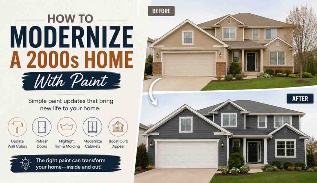 How to Modernize a 2000s Home With Paint