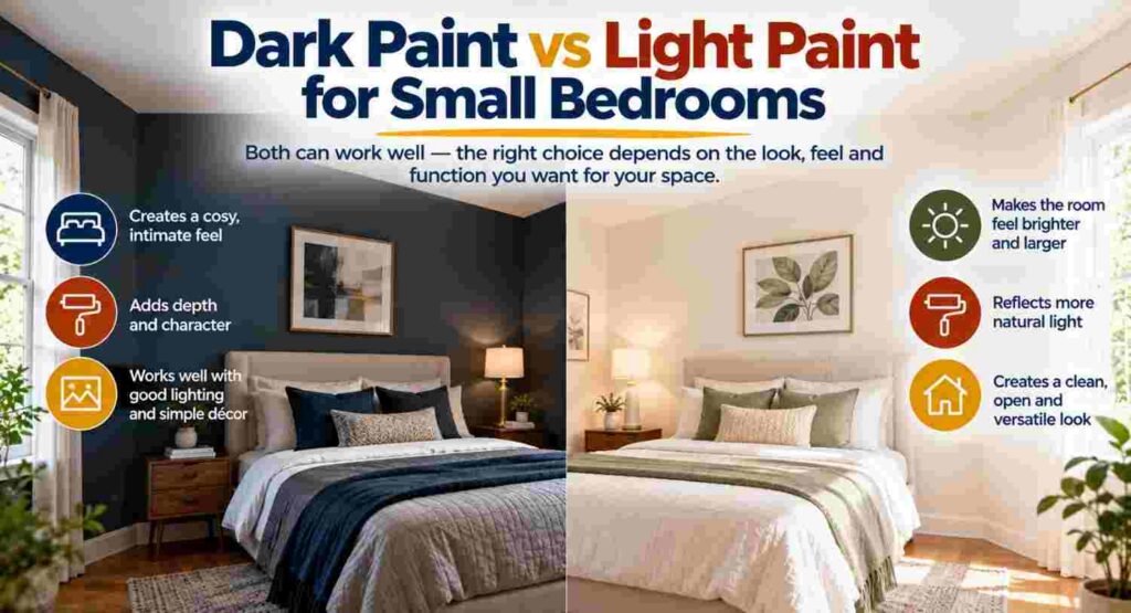 Dark Paint vs Light Paint for Small Bedrooms